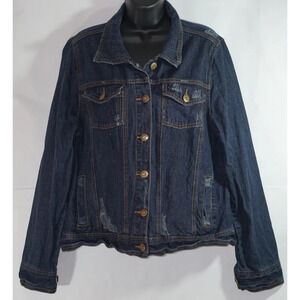 Forever 21 Jean Jacket Distressed  Denim Size 1X